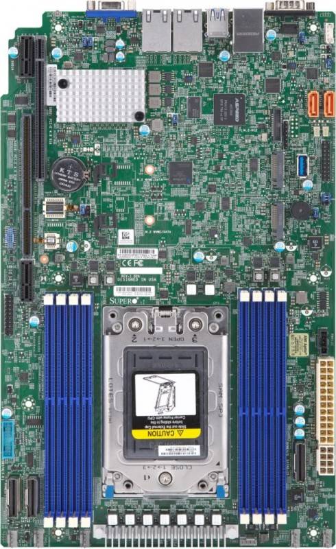 Supermicro 1xSKT SP3, AMD EPYC 7003, System on Chip, SATA, 2x1GbE, IPMI, bulk