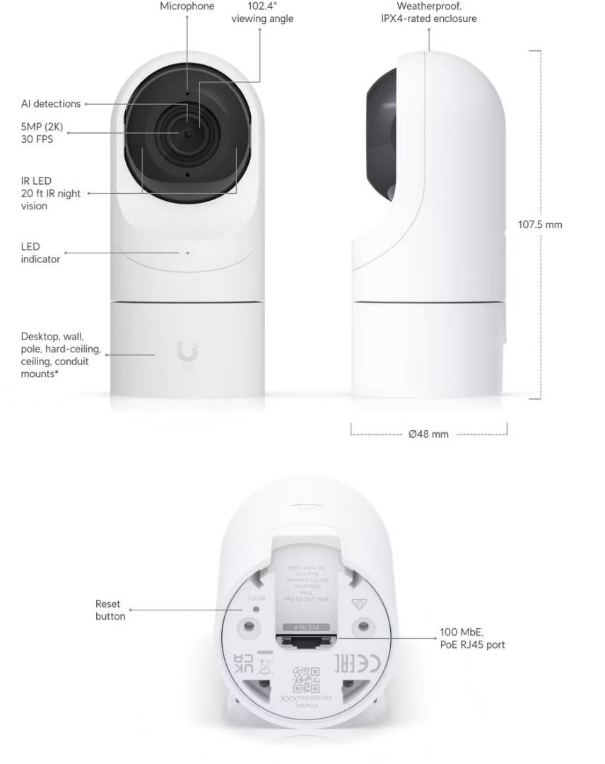 Ubiquiti UVC-G5-Flex - UniFi Video Camera G5 Flex