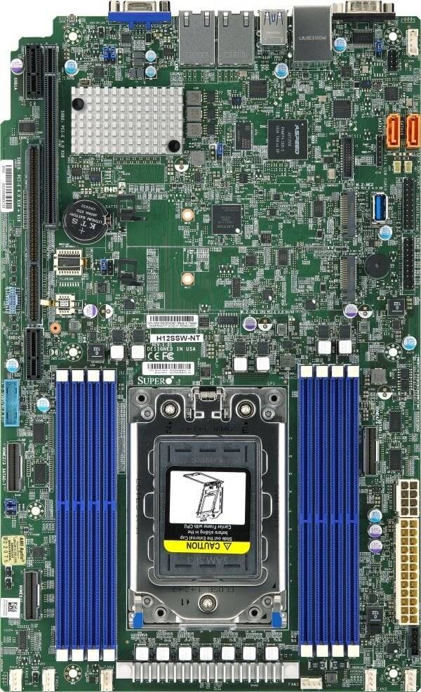 Supermicro MBD-H12SSW-IN-B H12 AMD UP platform withEPYC SP3 Rome CPU,SoC,8DIMM DDR4