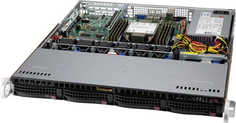 Supermicro SuperServer SYS-510P-M 1U UP 4xLFF 2x1GbE IPMI FIX PSU