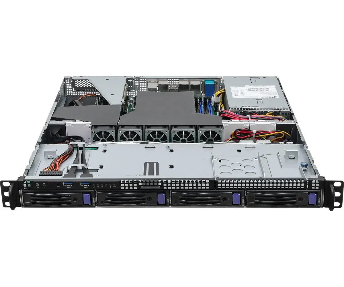 ASRock 1U4LW-B650/2L2T RPSU, Rack 1U, UP, AMD Ryzen 7000, 4xLFF, 2xGbE, 2x10GbE, Red. PSU, IPMI