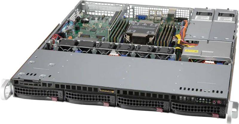 Supermicro SuperServer SYS-510P-MR-EU 1U UP 4xLFF 2x1GbE IPMI FIX PSU