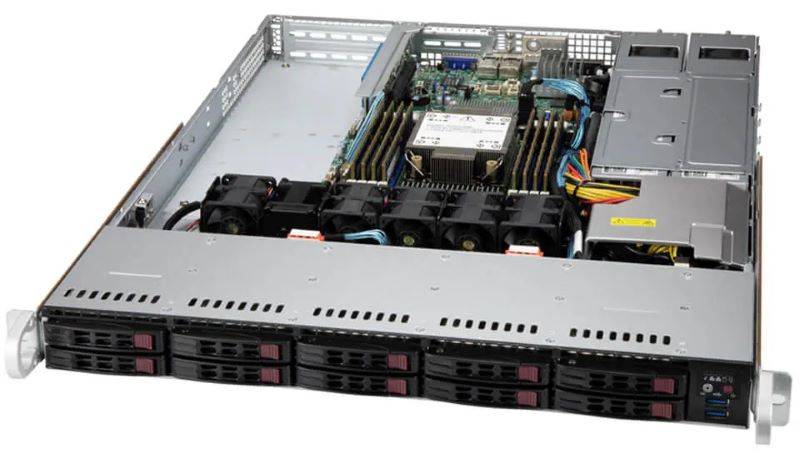 Supermicro SuperServer SYS-110P-WR 1U UP 10xSFF 2x1GbE IPMI RED PSU