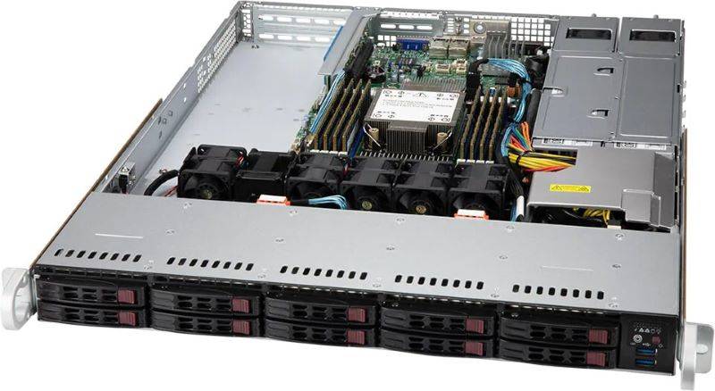 Supermicro SuperServer SYS-110P-WTR-EU 1U UP 10xSFF 2x1GbE IPMI RED PSU