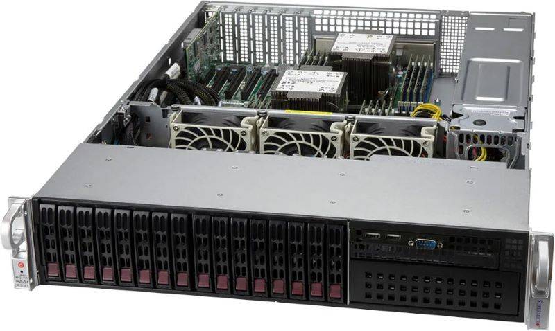 Supermicro SuperServer SYS-220P-C9R 2U DP 16xSFF 2x1GbE IPMI RED PSU