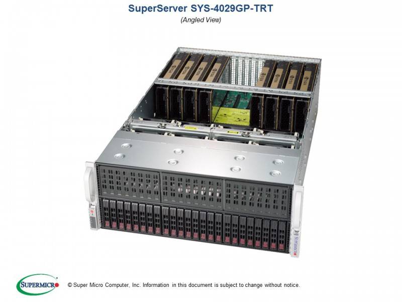 Supermicro SuperServer SYS-4029GP-TRT 4U DP 8xGPU 24xSFF 2x10GbE RED PSU