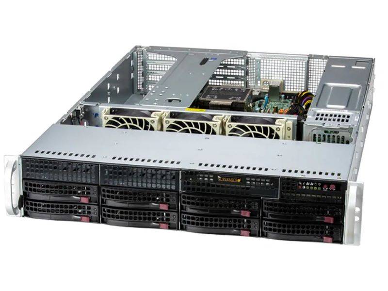 Supermicro SuperServer SYS-521E-WR 2U 8xLFF 2x1GbE RED PSU