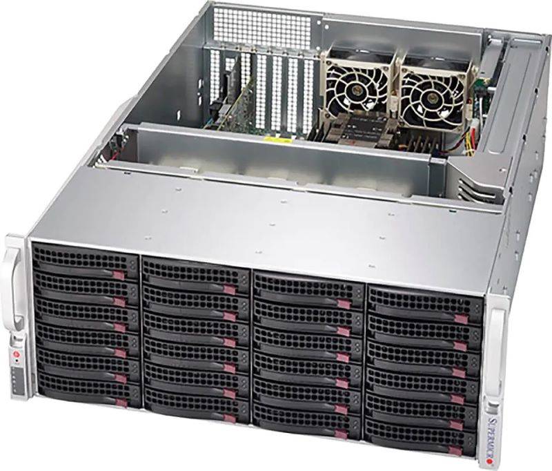 Supermicro SuperStorage SSG-640P-E1CR24L 4U DP 24xLFF 2x10GbE IPMI RED PSU