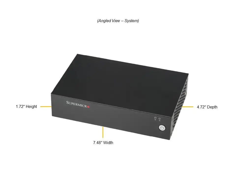 Supermicro SuperServer SYS-E102-13R-H Fan-based Embedded UP 2x2.5GbE FIX PSU