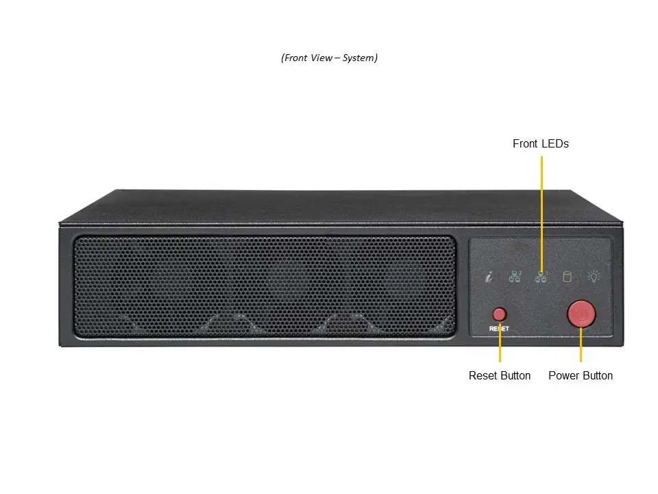 Supermicro SuperServer SYS-E200-12D-4C Mini-ITX UP 2x1GbE 2x25GbE FIX PSU