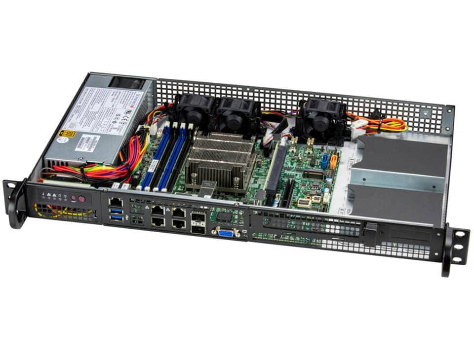 Supermicro SuperServer  Mini-1U UP 4xSFF 2x1GbE 2x25GbE 2x1GbE IPMI FIX PSU