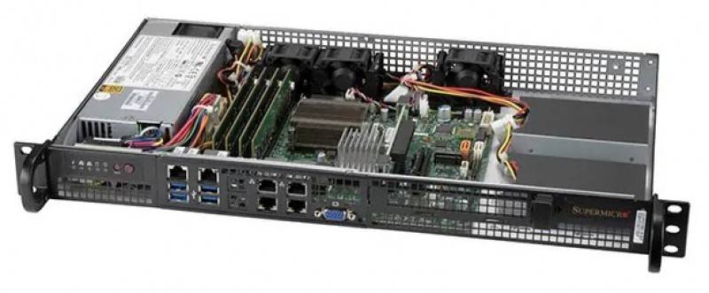 Supermicro SuperServer SYS-5019A-FN5T 1U UP 1xLFF 4x1GbE IPMI FIX PSU