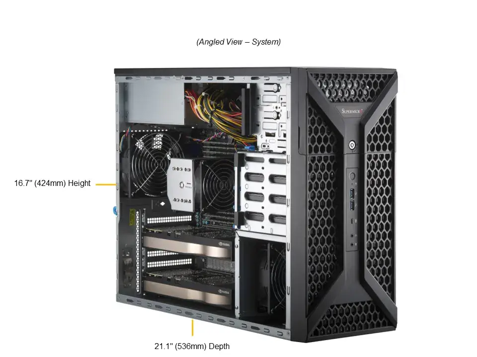 Supermicro SuperWorkstation Mid-Tower UP 4xLFF 1x10GbE 1x1GbE FIX PSU