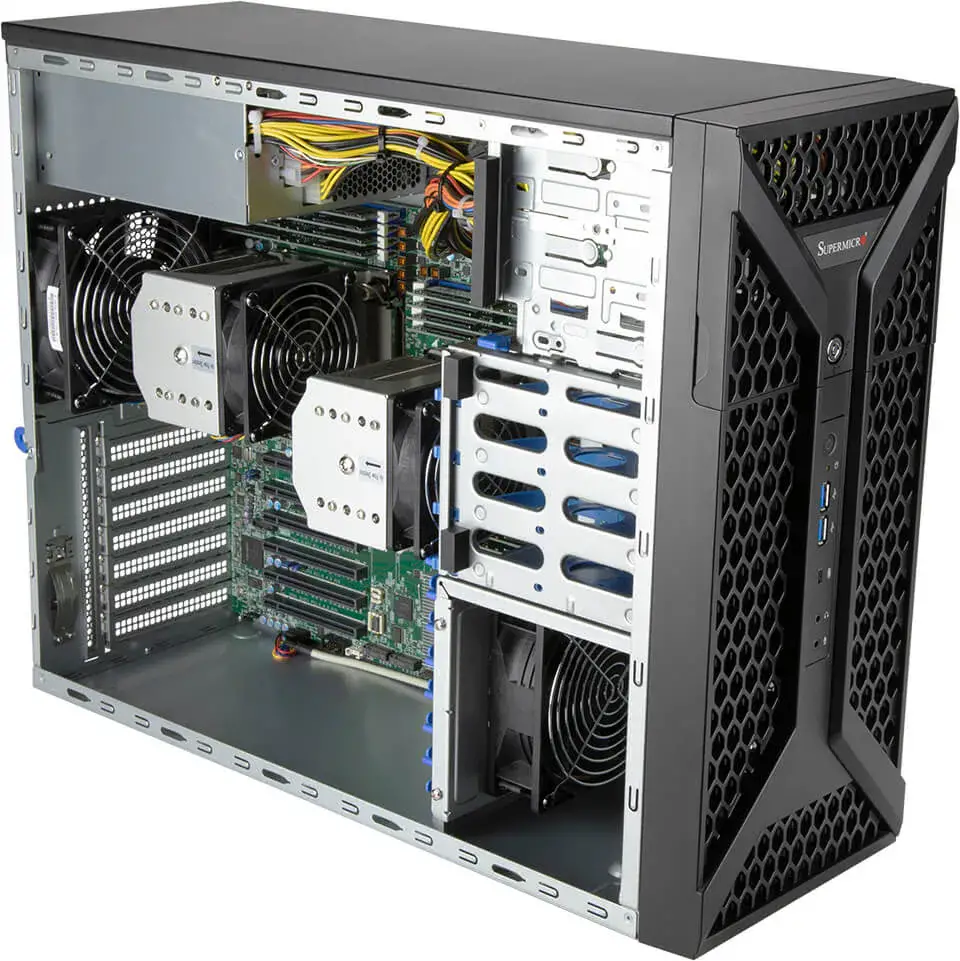 Supermicro SuperWorkstation Mid-Tower DP 4xLFF 2x1GbE IPMI FIX PSU