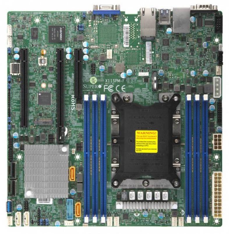 לוח אם - Supermicro MBD-X11SPM-F, Single SKT, Intel C621 Chipset, SATA