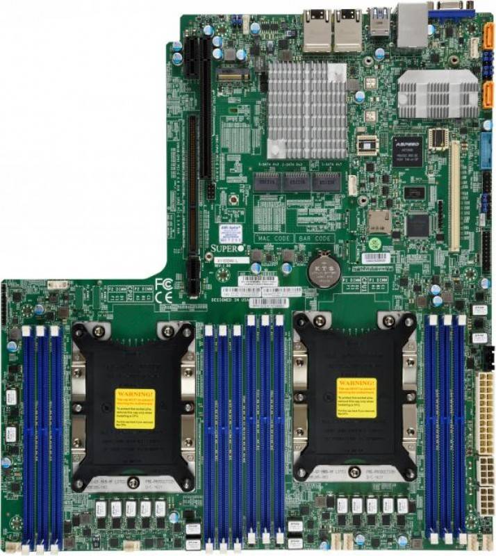 לוח אם - Supermicro MBD-X11DDW-L, Dual SKT, Intel C621 Chipset, SATA, 2xGbE