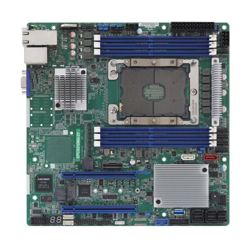 לוח אם - ASRock EPC621D6U-2T, 1xSKT LGA3647, Intel Xeon Scalable, C621