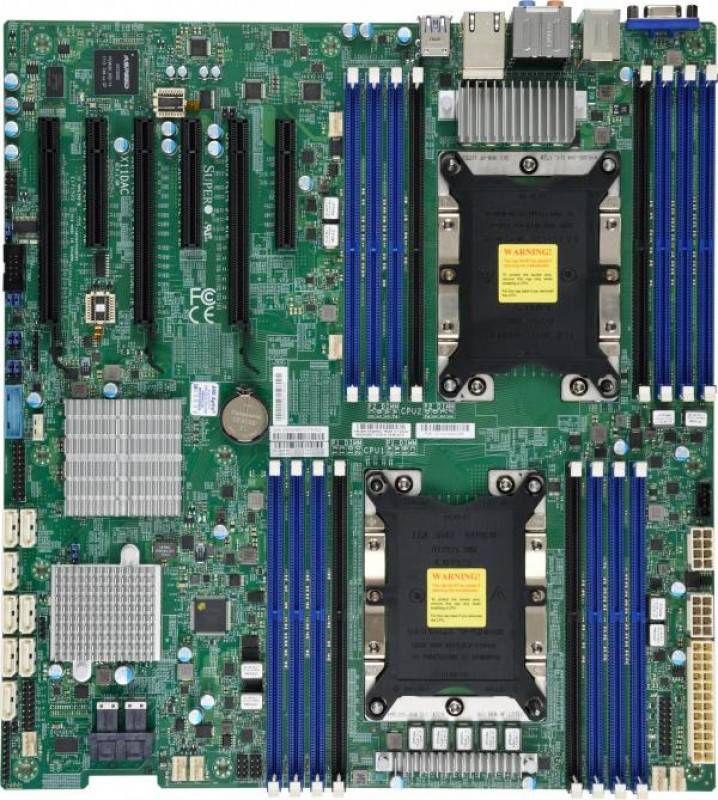 לוח אם - Supermicro MBD-X11DAC, Dual SKT, Intel C621 Chipset, SATA, LSI 3008