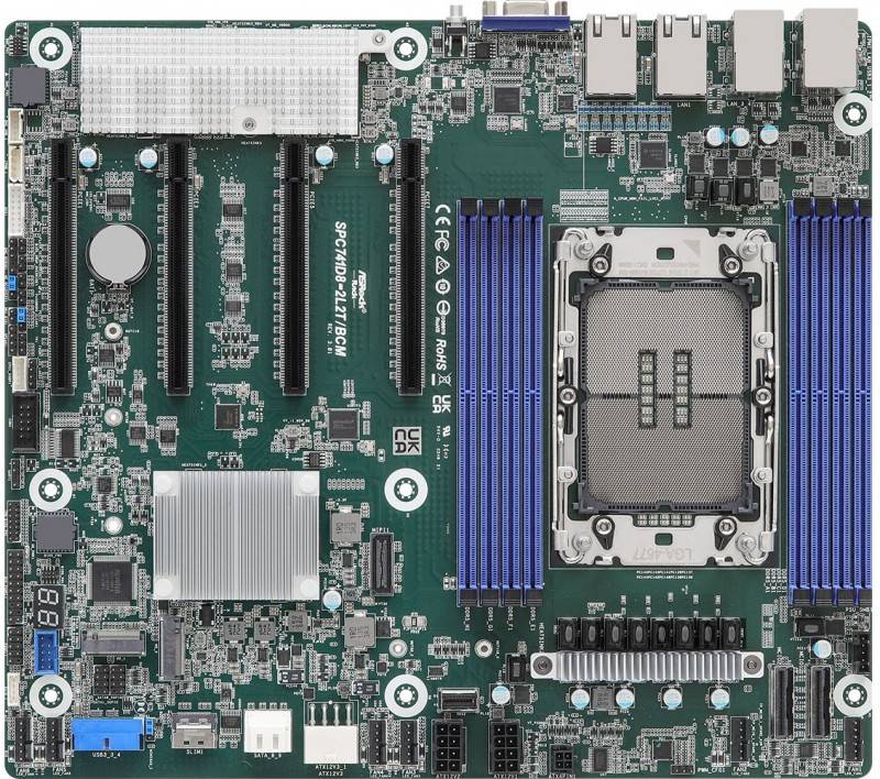 לוח אם - ASRock SPC741D8-2L2T/BCM, 1xSKT LGA 4677, 4/5Gen. Intel Xeon