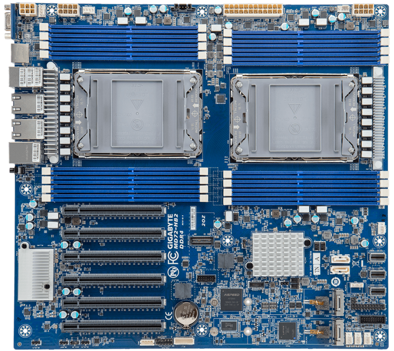 לוח אם - Gigabyte MD72-HB2, 2xSKT LGA 4189, 3Gen. Intel Xeon Scalable, C621A