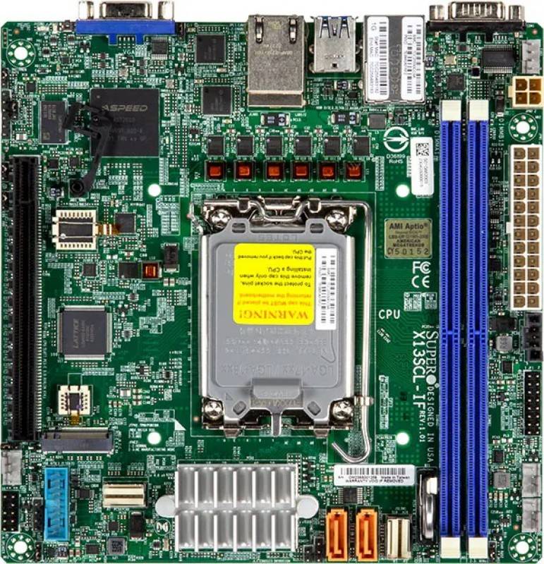 לוח אם - Supermicro MBD-X13SCL-IF-B, 1xSKT LGA1700, Intel Xeon E-2400 Series