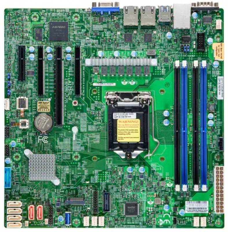 לוח אם - Supermicro MBD-X12STL-F, Single SKT, Intel C250 Chipset, SATA