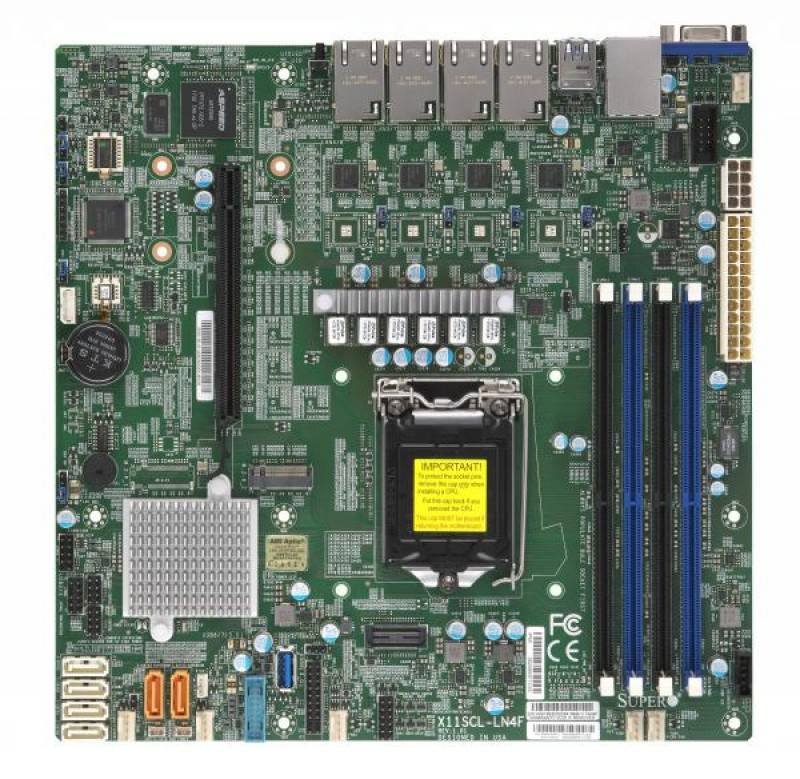 לוח אם - Supermicro MBD-X11SCL-LN4F, Single SKT, Intel C242 Chipset, SATA