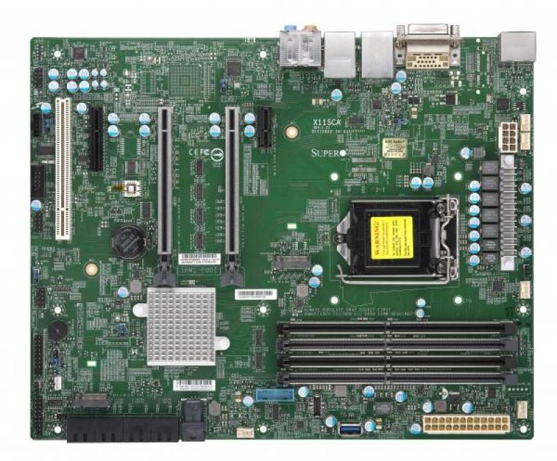 לוח אם - Supermicro MBD-X11SCA, Single SKT, Intel C246 Chipset, SATA, 2xGbE