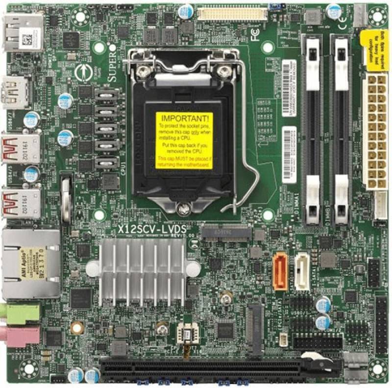 לוח אם - Supermicro MBD-X12SCV-LVDS, 1xSKT LGA1200, Intel Core 10 Gen.