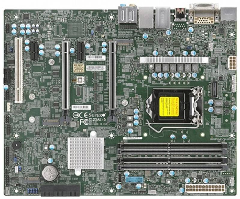 לוח אם - Supermicro MBD-X12SAE-5, 1xSKT LGA1200, Intel Core 10 Gen., W580