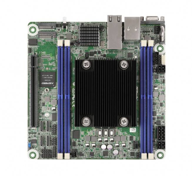 לוח אם - ASRock D2163D4I2-2T, Intel Xeon D-2163, SoC, Mini-ITX, 4xDIMM, SATA