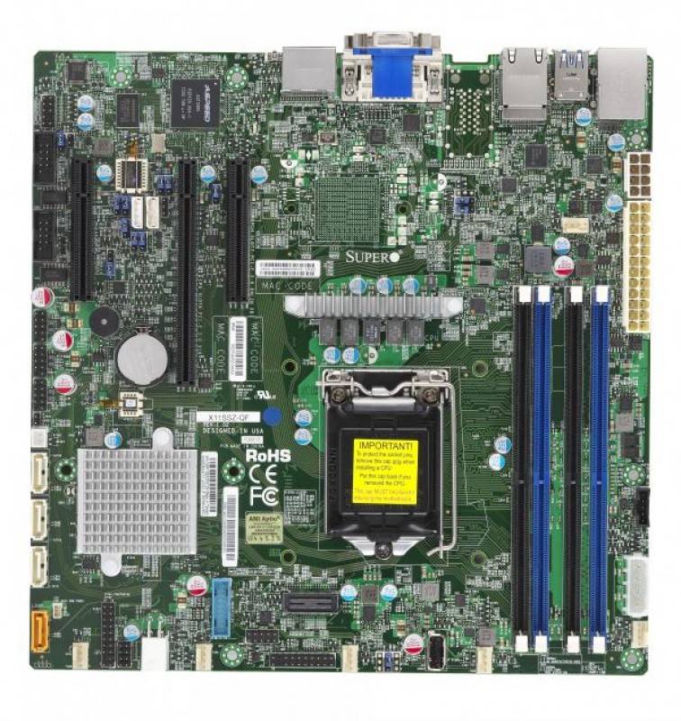 לוח אם - Supermicro MBD-X11SSZ-F, Single SKT, Intel C236 Chipset, SATA