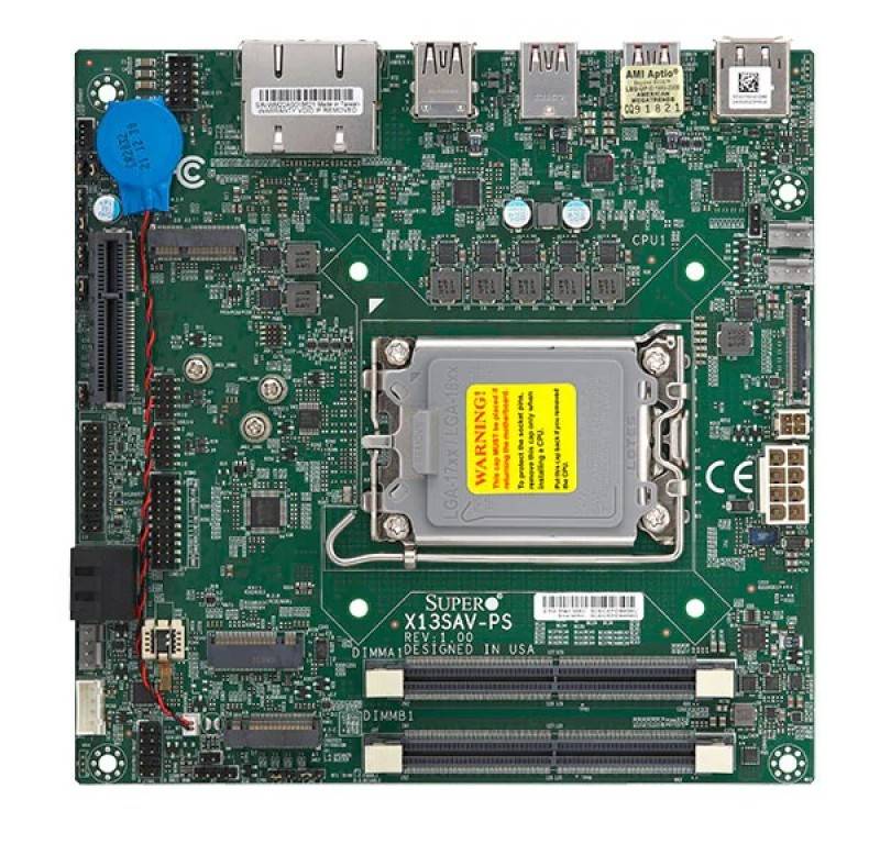 לוח אם - Supermicro MBD-X13SAV-PS, 1xSKT LGA1700, Intel Core 12 Gen., System