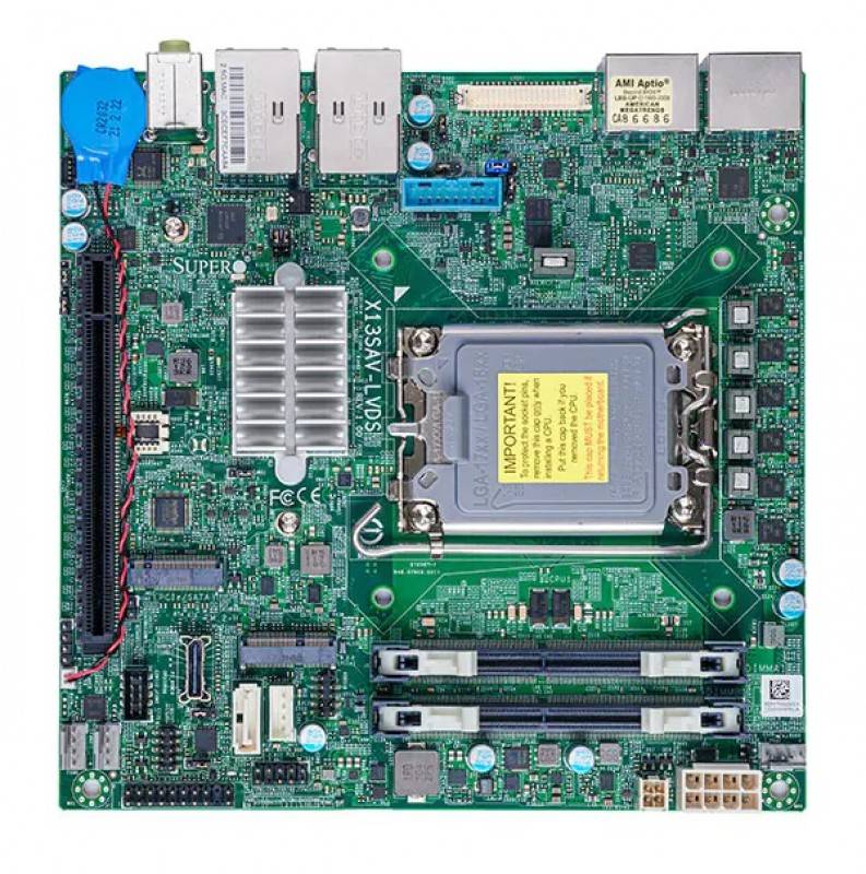 לוח אם - Supermicro MBD X13SAV-LVDS, 1xSKT LGA1700, Intel Core 13 Gen.