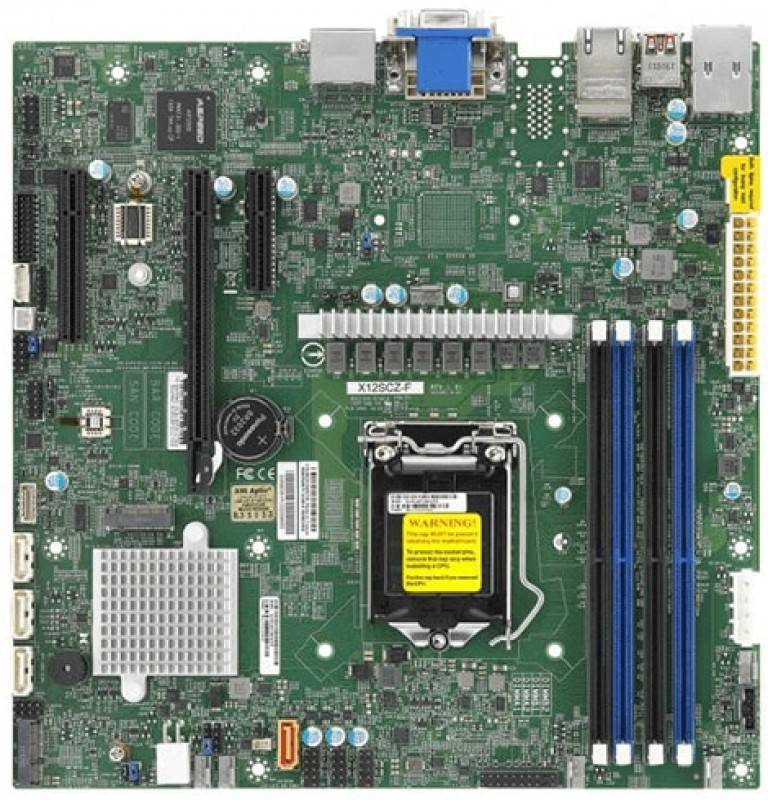 לוח אם - Supermicro MBD-X12SCZ-QF, 1xSKT LGA1200, Intel Core 10 Gen., Q470