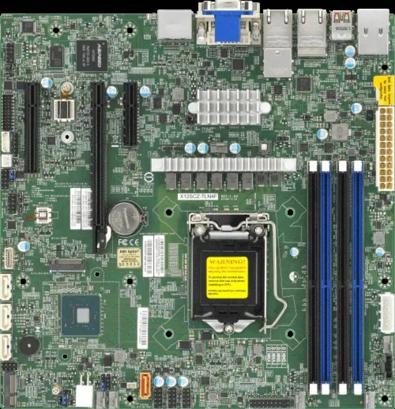 לוח אם - Supermicro MBD-X12SCZ-TLN4F, 1xSKT LGA1200, Intel Core 10 Gen.