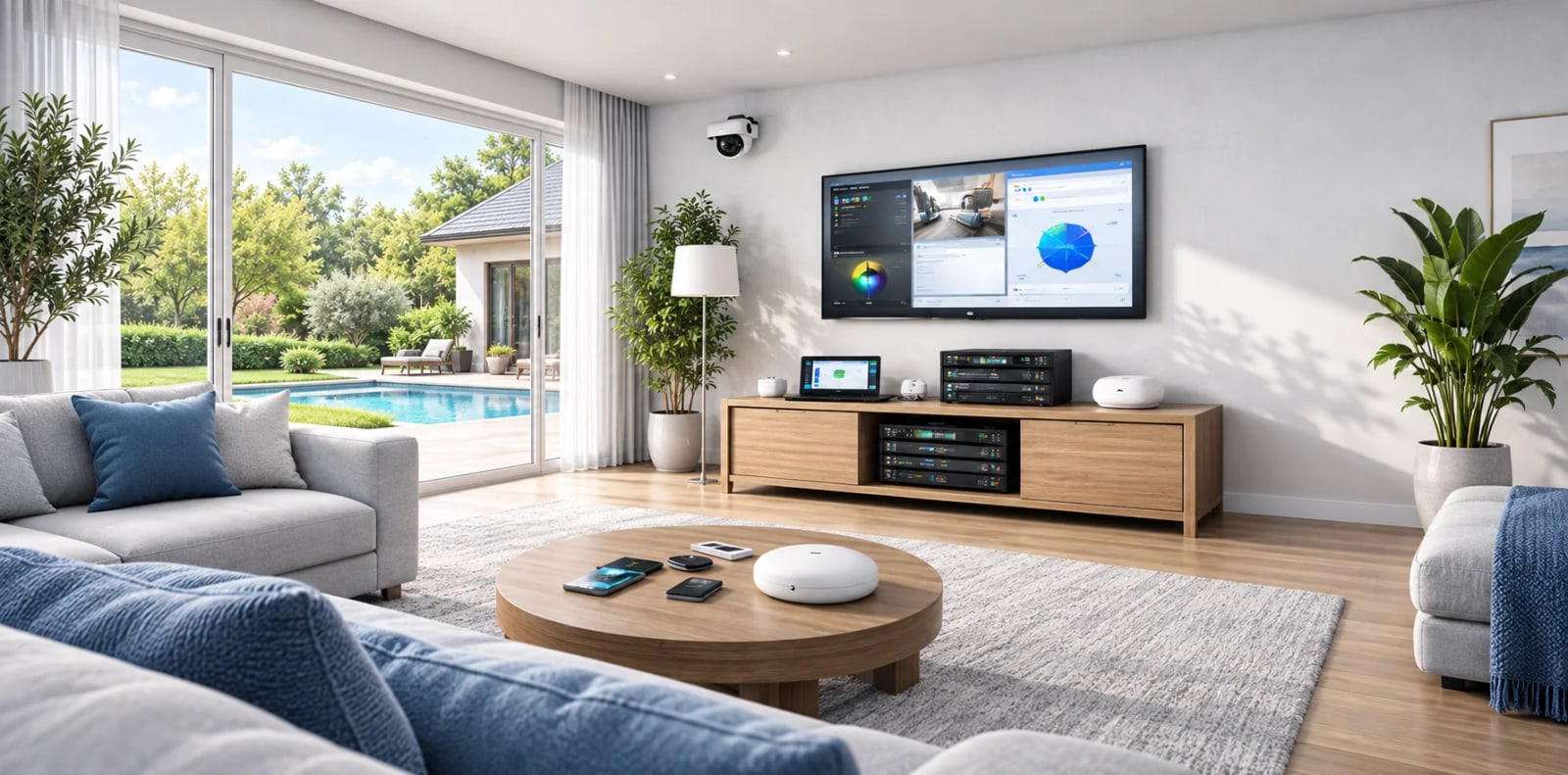 פתרון רשת UniFi ו-WiFi מנוהל לבית פרטי